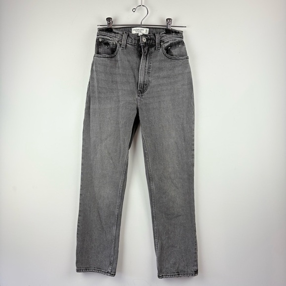 Abercrombie & Fitch Women's Curve Love High Rise Vintage Ankle Straight Jean 26 - Picture 2 of 5
